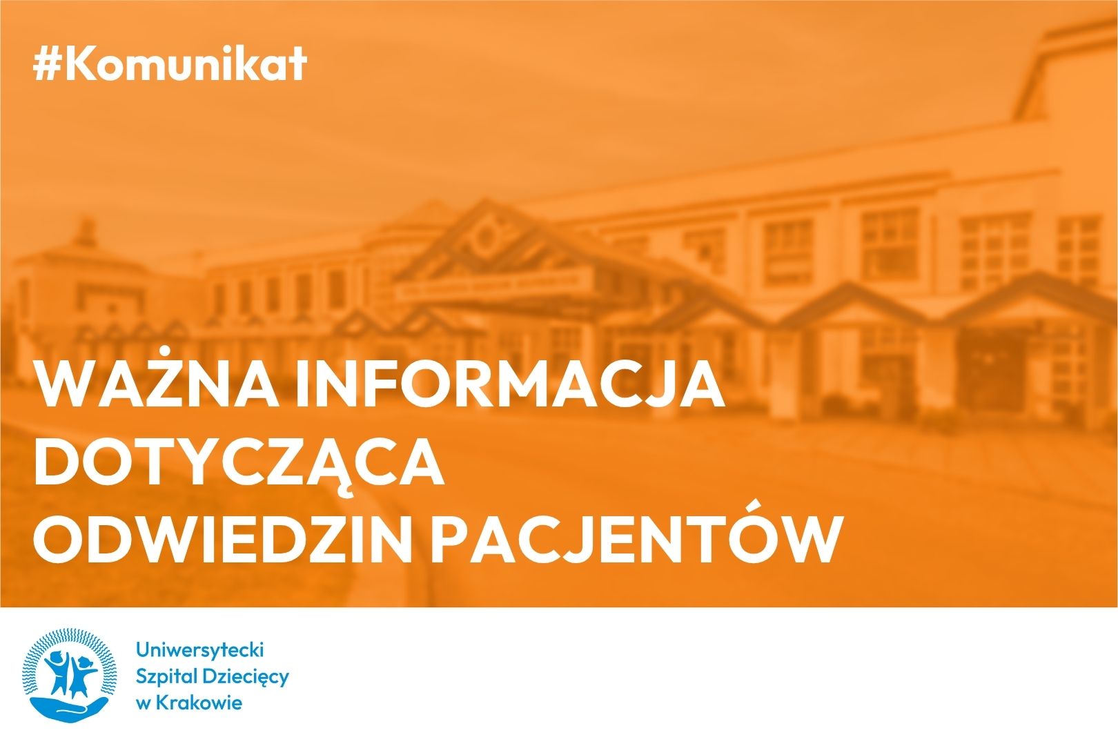 Grafika informująca o zmianach dotyczących odwiedzin pacjentów